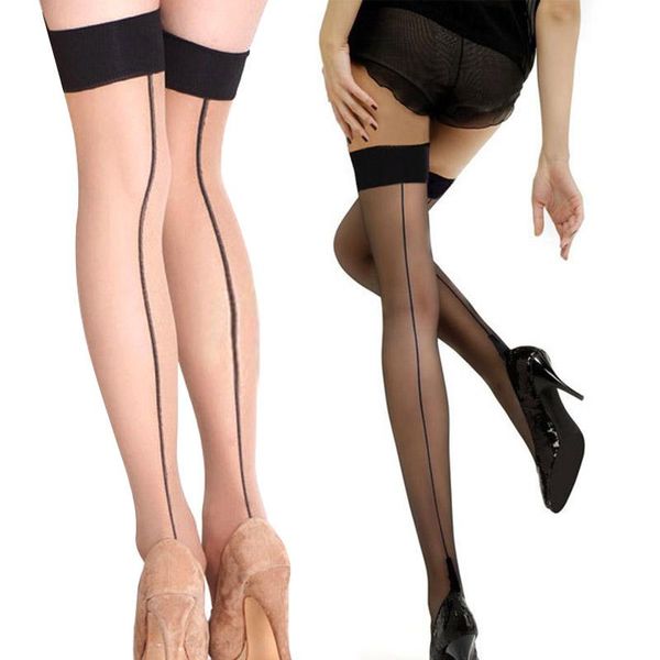 

sports socks summer women thigh high stocking over the knee hosiery stay up stockings jt-889, Black
