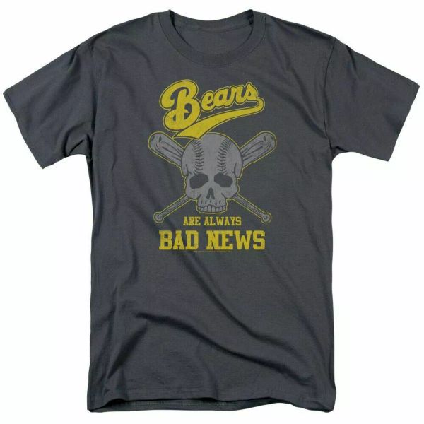 

the bad news bears always bad news t shirt mens licensed retro movie charcoal, White;black