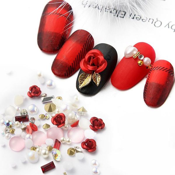 

nail rhinestones rose jewelry diamond diy gems charming mix crystal art decorations gel glitter accessories1, Silver;gold