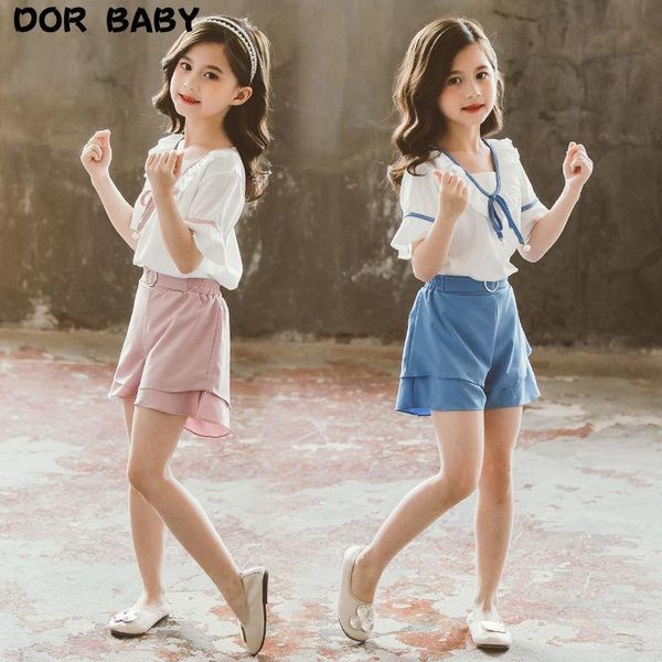 

girls' novel summer leisure suit boys' clothing fashion shorts two piece set 12 sets 11 year old boys, White