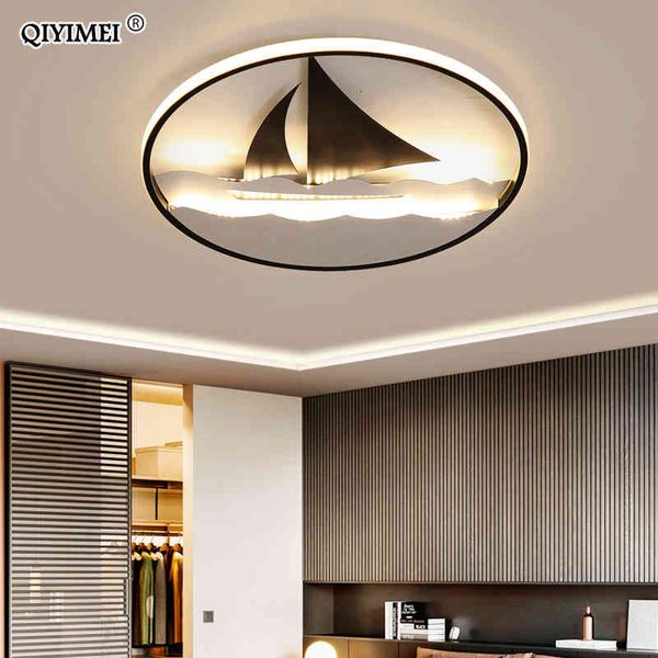 

led panel lights sailboat shape ceiling lamp for bedroom decoration lights ac90-220v modern creative lighting wb49