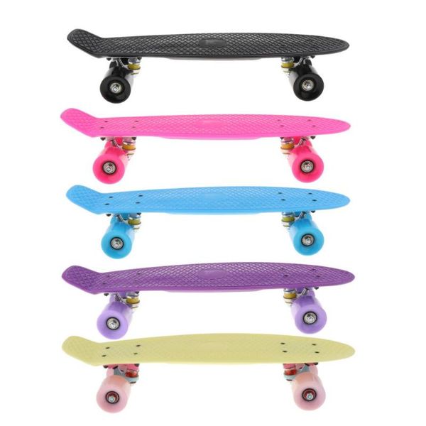 

skateboarding 22inch kids mini cruiser skateboard boys girls complete outdoor skate board retro longboard