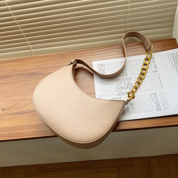 

cross body half-moon design pu leather crossbody bags for women 2021 simple fashion ladies shoulder purses and handbags luxury designer