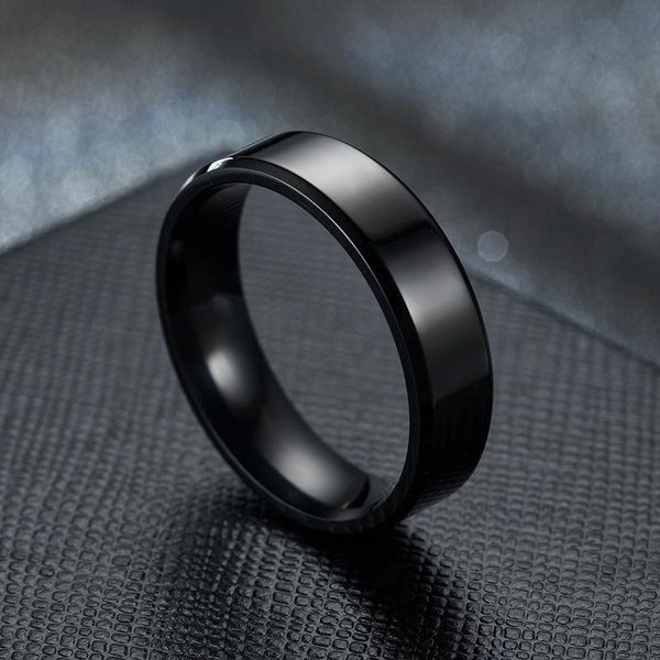 

wedding rings 100pcs stainless steel black for women men jewelry width 6mm custom, Slivery;golden