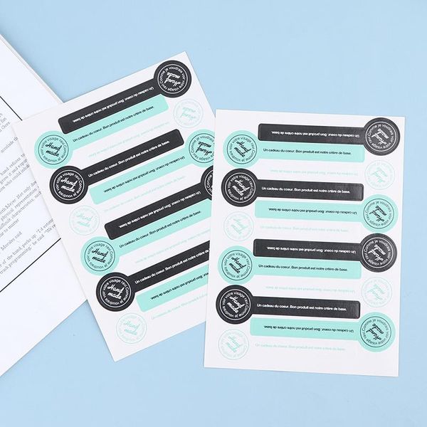 

gift wrap 60pcs "hand made" jam jar sealing sticker packaging label baking