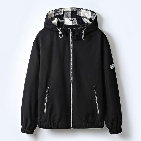

men's jackets 2021 large spring and autumn hooded jacket loose oversized korean fashion versatile casual sports, Black;brown