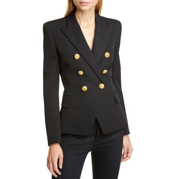 

women's suits & blazers zoki fashion design blazer jacket winter clothes women double breasted tailored coat red solid overwear office, White;black