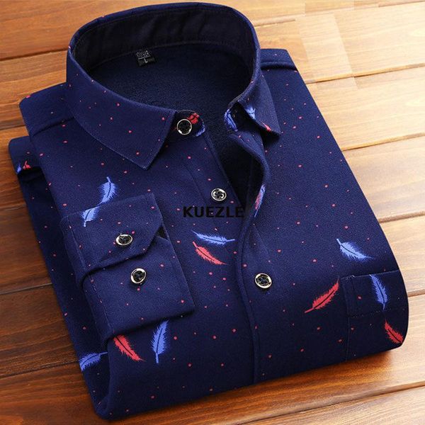 

men's casual shirts 2021 autumn winter thicken fleece shirt men business plaid long sleeve warm clothes turn down collar button up, White;black