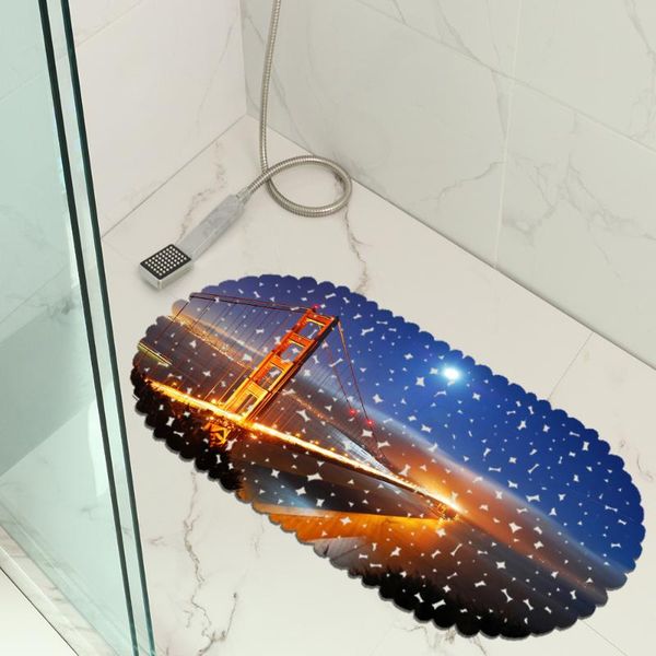

printed bath mats non slip bathroom floor mat pvc carpet for and toilet hallway balcony shower anti room rugs