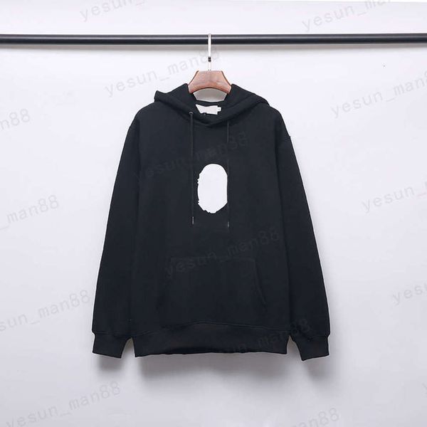 

classic monkey-man head printed cat plus fleece hoodie black white grey army green m xxl fashionable casual loose for men and women