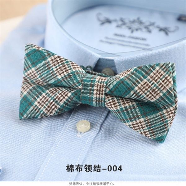 

wwpx men's korean leisure women men's korean fashion ca fashion casual bow ties cotton tide plaid stripe bow tie, Black;gray