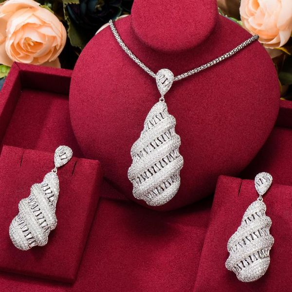 

earrings & necklace kellybola exclusive boutique full cubic zirconia jewelry set women's fashion cz, Silver