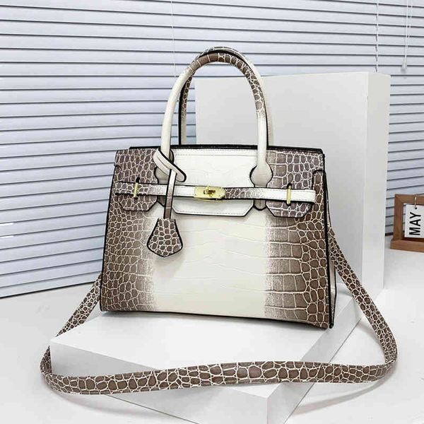 

women's 2021 new fashion alligator kelly high capacity portable messenger bag