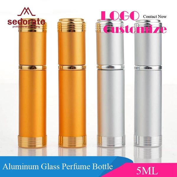 

storage bottles & jars sedorate 50 pcs/lot glass perfume bottle 5ml aluminium cover mist spray automizer refillable container ry003