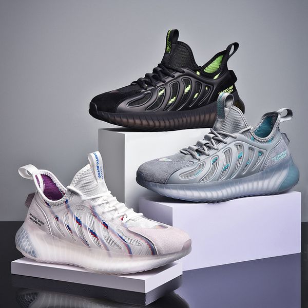 

summer and autumn net red kanye coconut sports dad casual sho mh surface breathable popcorn bottom, Black