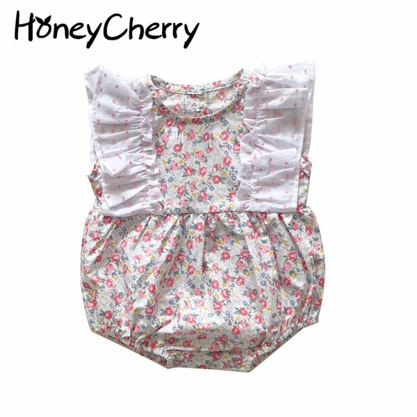 

the summer baby girl bodysuit flower thin clothes climbing born 210515, Blue