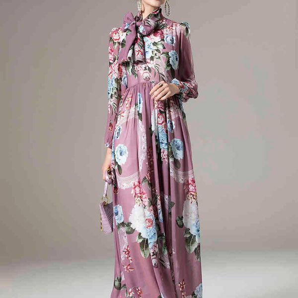

spring bowknot manga retro impression thin chiffon dress quality women's clothes, Black;gray