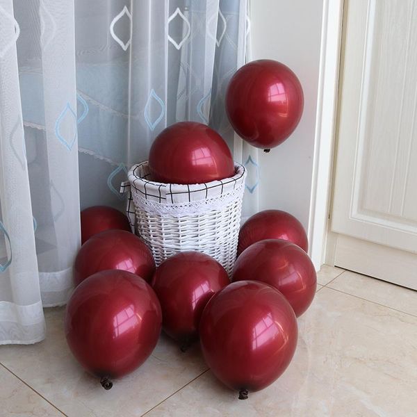 

party decoration 10 sets double metal balloon red wine crystal purple latex wedding supplies birthday