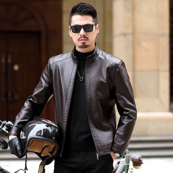 

men's leather & faux pu leather jacket, fashion coat, pocket, large size, motorcycle and motorcycle, spring, autumn winter, Black
