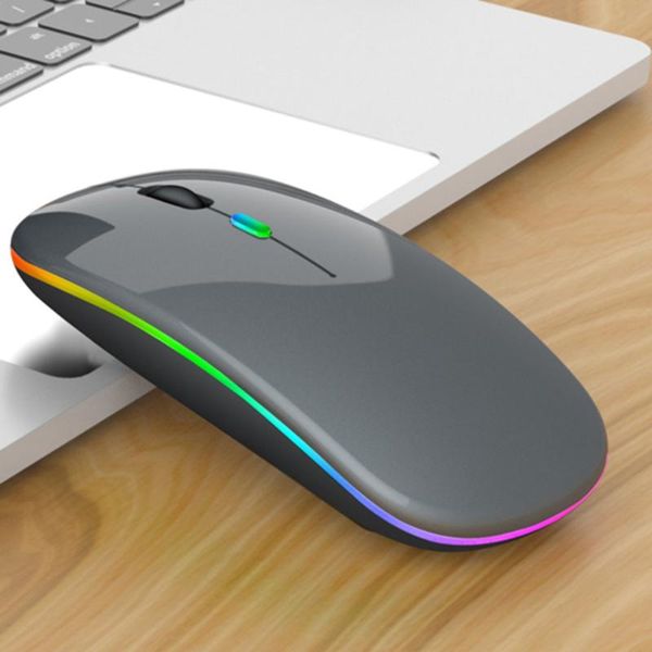 

mice wireless mouse rechargeable rgb bluetooth 2.4g silent lapgaming gamer for computer led backlit