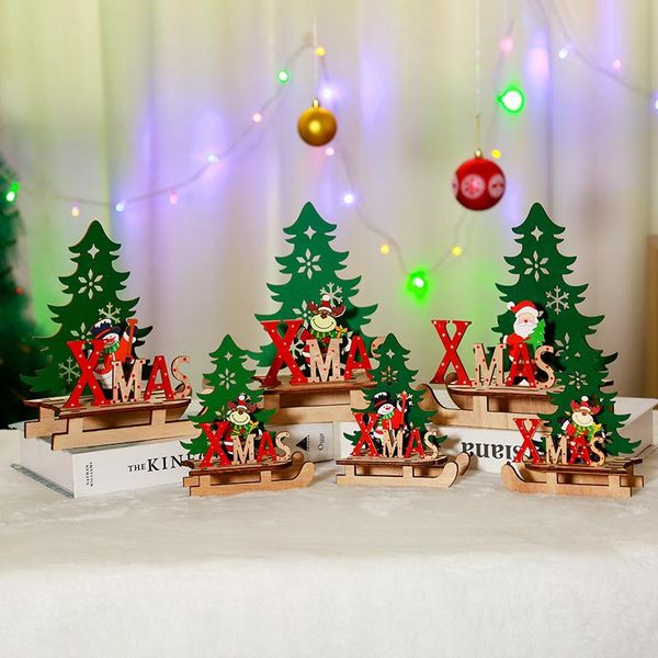 

christmas decorations wooden tree pendant wood ornaments navidad 2021 year 2022 natal gift xmas decoration for home