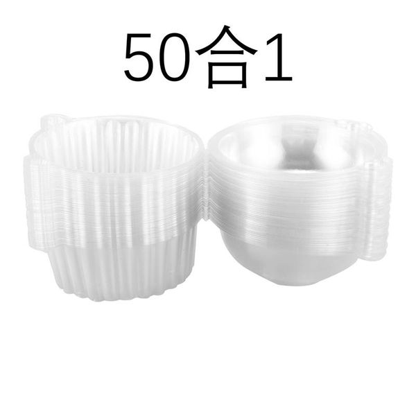 

baking & pastry tools 50 x single plastic clear cupcake holder / cake container dome muffin carrier
