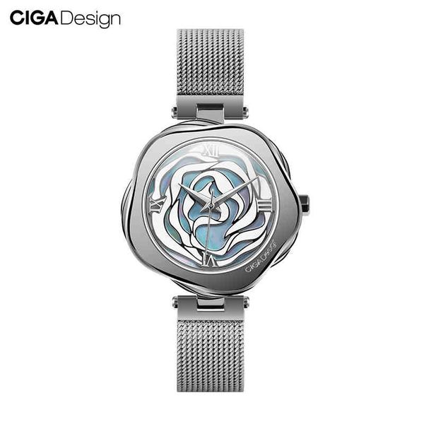 

2022 ciga design watch denmark rose women automatic mechanical or quartz wristwatch stainless steel case japan movement timepiece, Slivery;brown