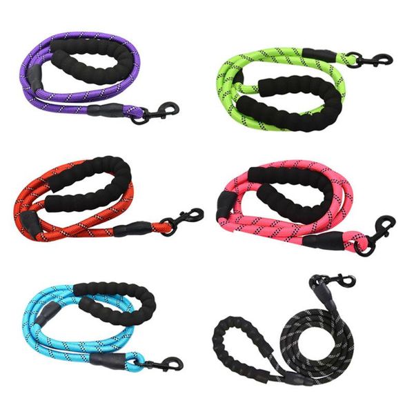

large dog reflective rope durable leash walking big collar strengthen traction harness round nylon medium lead collars & leashes