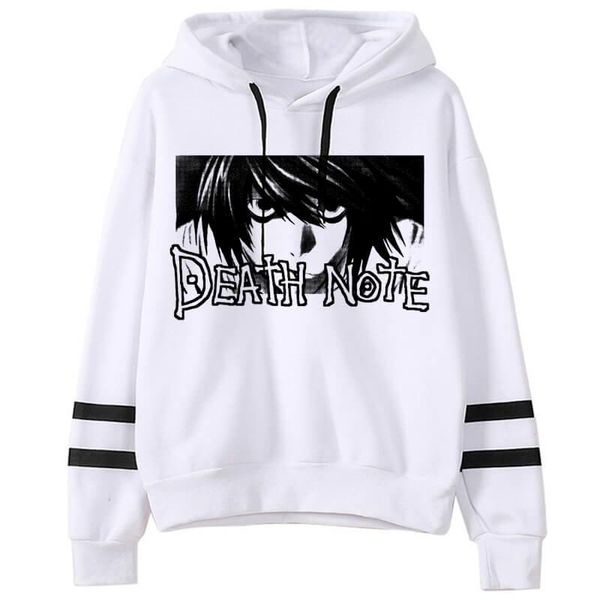 

men's hoodies & sweatshirts japanese anime death note graphic print men cool streetwear hip hop sweatshirt oversized warm hoody, Black