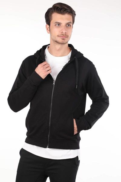 

men's vests markapia hooded mens cardigan, Black;white