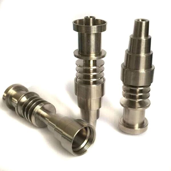 Accessori per porta pipe per sigarette 10mm 14mm19mm 6 IN 1 chiodo elettrico in titanio senza cupola, con giunto maschio e femmina