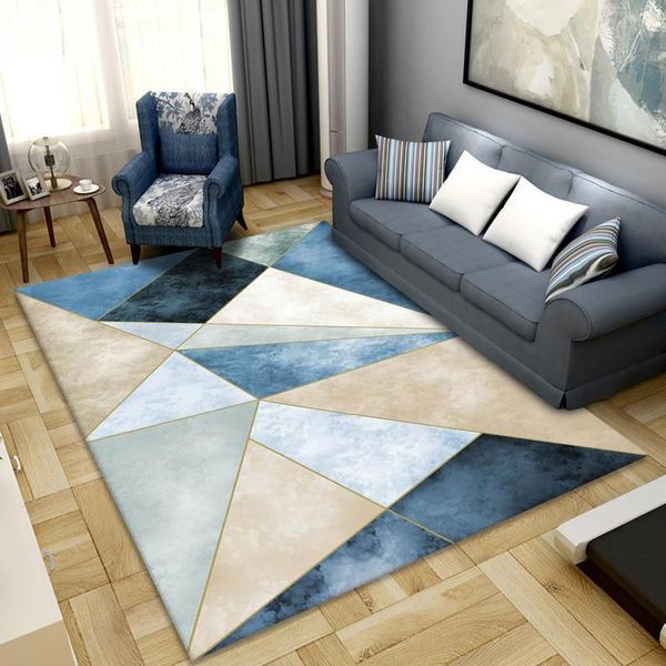 Tapetes grandes tapetes macios para sala de estar Banho geométrico de cama e mesa de mesa de mesa de chão sem deslizamento decoração de jantar de quarto