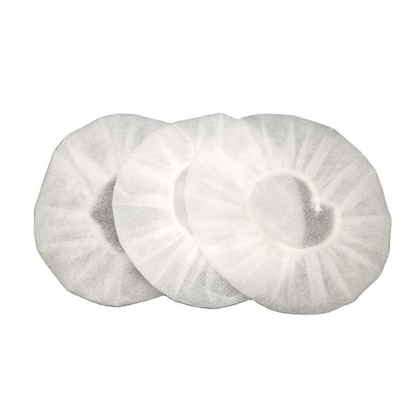 

berets 4.0inch white 100pcs disposable headphone cover sanitary earphone, Blue;gray