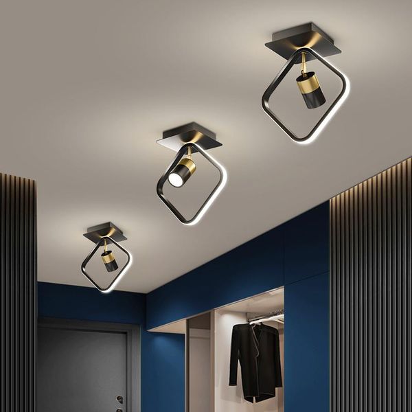 

ceiling lights black modern led for living room bed office corridor spot lamp