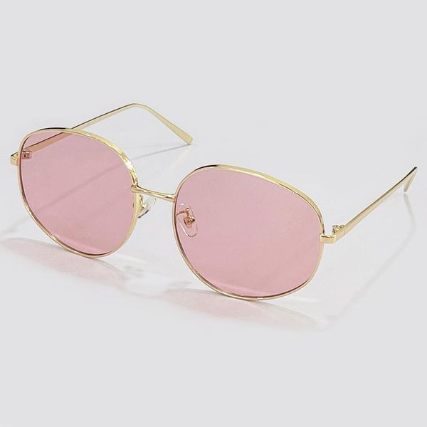 

sunglasses gradient cute round frame women brand design alloy metal sun glasses fashion men eyewear with original box, White;black