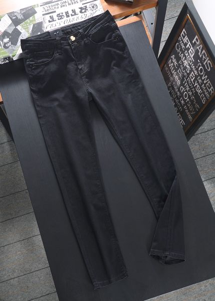 

mens jeans with small feet designer thin men light trousers blue solid casual autumn and winter new plaid regular pant latest hip hop must-h