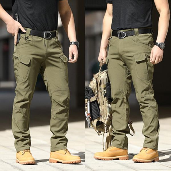 

men's pants overalls tactical military fans outdoor winter plus velvet thick windproof waterproof multi-pocket, Black
