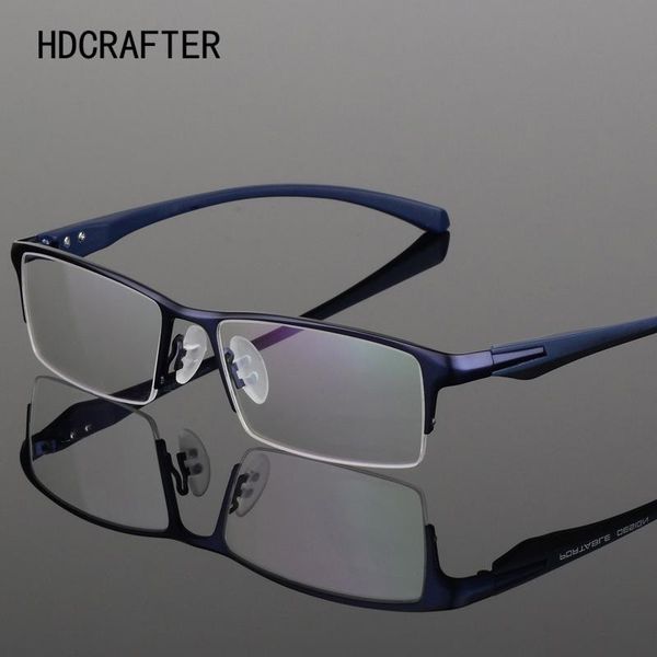 

fashion sunglasses frames hdcrafter eyewear men optical prescription myopia glasses frame tr90 eyeglasses 2021 luxury spectacle, Black