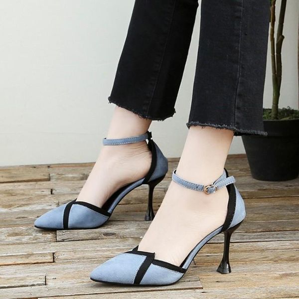 

dress shoes women elegant ladies concise shoe women's pumps spring fashion sweet high heels ankle buckle female platform y16-12, Black