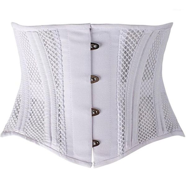 

bustiers & corsets 26 steel boned breathable mesh waist trainer gothic steampunk underbust and slimming shaper, Black;white