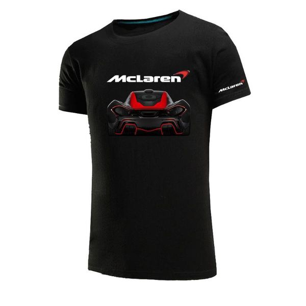 

men's t-shirts mclaren custom comfortable summer solid color 100%pure cotton printed casual short sleeve, White;black