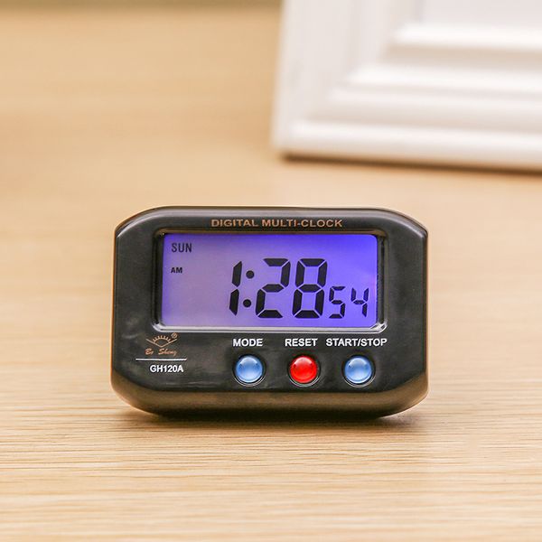 Mini sveglia digitale tascabile Orologi a LED portatili Timer Conto alla rovescia Cronometro da tavolo elettronico con retroilluminazione snooze