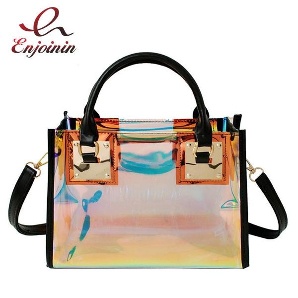 

evening bags fashion laser reflective strip tote for women casual purses and handbags large capacity crossbody messenger bag female summer