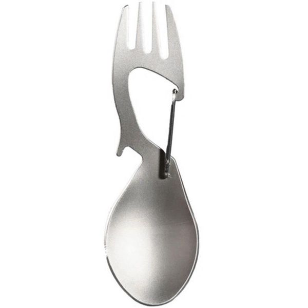 

camp kitchen 3 in 1 camping picnic titanium spoon tableware fork ultralight pure or stainless steel spork