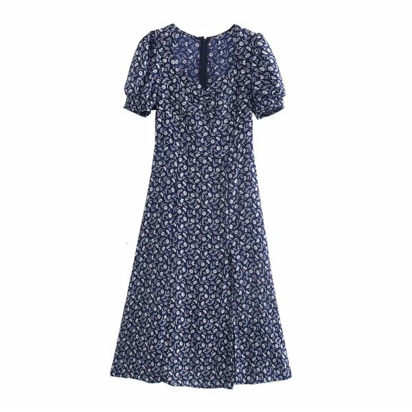 

casual dresses elegant floral print women's dress summer 2021 square collar split fashion sun for lady puff sleeve chic beach fema, Black;gray