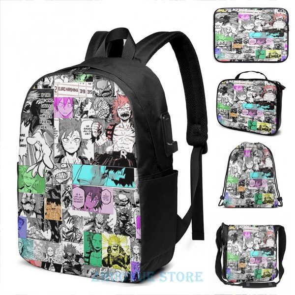 

backpack funny graphic print red riot v2 usb charge men school bags women bag travel laptop
