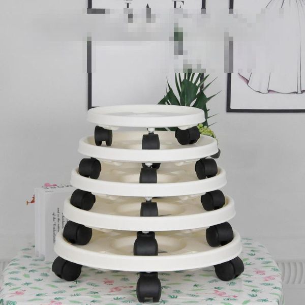 

universal flower pot tray movable plastic bonsai base stand holder rack for home garden tool decoration planters & pots