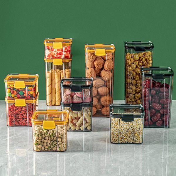 

storage bottles & jars abay kitchen sealed box moisture-proof container bean food jar refrigerator snack dried fruit powder organizer