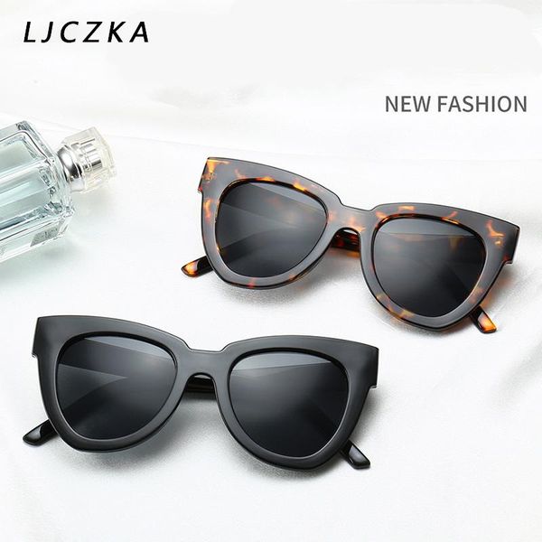 

sunglasses 2021 fashion ladies leopard cat eye for women vintage brand glasses female eyewear uv400 lentes de sol, White;black