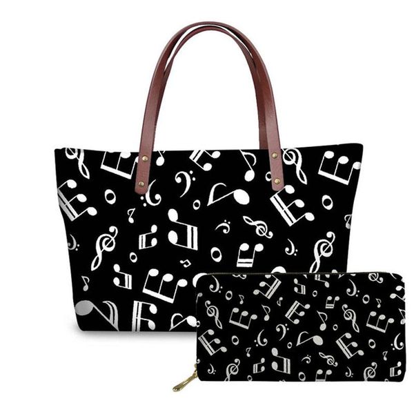 

evening bags cute music note print handbags designer casual tote classic woman hand bag handbag ladies shoulder women